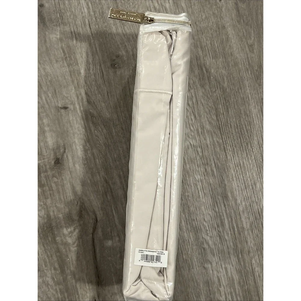 Wamsutta Dream Zone 725 TC Supima Cotton Queen Khaki FLAT Sheet Oversized New